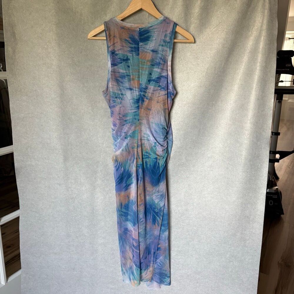 Laundry by Shelli Segal Bodycon Mesh Midi size 10 Dress Stretch Fairy Mermaid - Picture 2 of 5